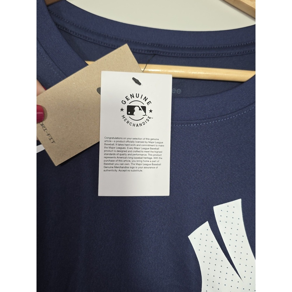 Nike NY Yankees Dri-FIT T-Shirt XL Blue MLB Logo New With Tags - Picture 5 of 13